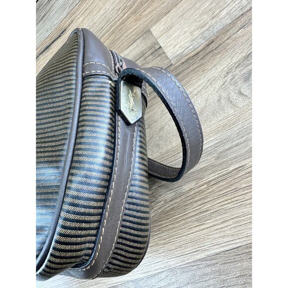 Yves Saint Laurent YSL Shoulder Bag Purse Triangle Logo Vintage - Picture 7 of 13